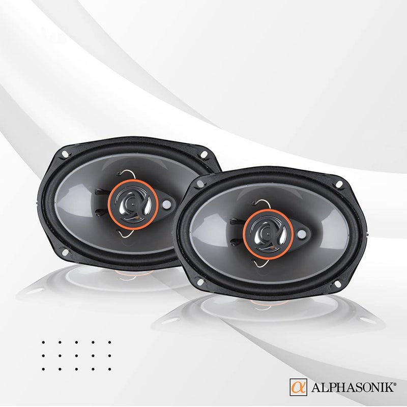 Alphasonik AS268P Loudspeakers 2 Pairs of 6X8 350W Max 3-Way Speakers 4 Ohms Premium Quality Audio Door Speakers for Car or Truck Stereo Sound System - Image 3